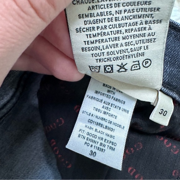 AO.LA Alice + Olivia High Rise Button Fly Side Stripe Jeans Size 30 - Picture 11 of 14